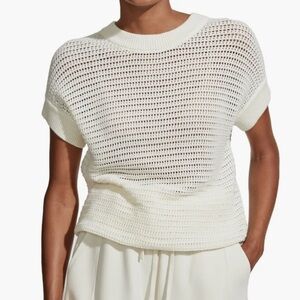 Varley White Corvallis Knit Top Large
